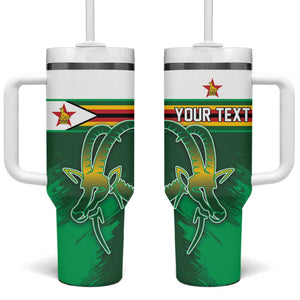 Zimbabwe Rugby Personalized Tumbler With Handle Charging Sables Spirit