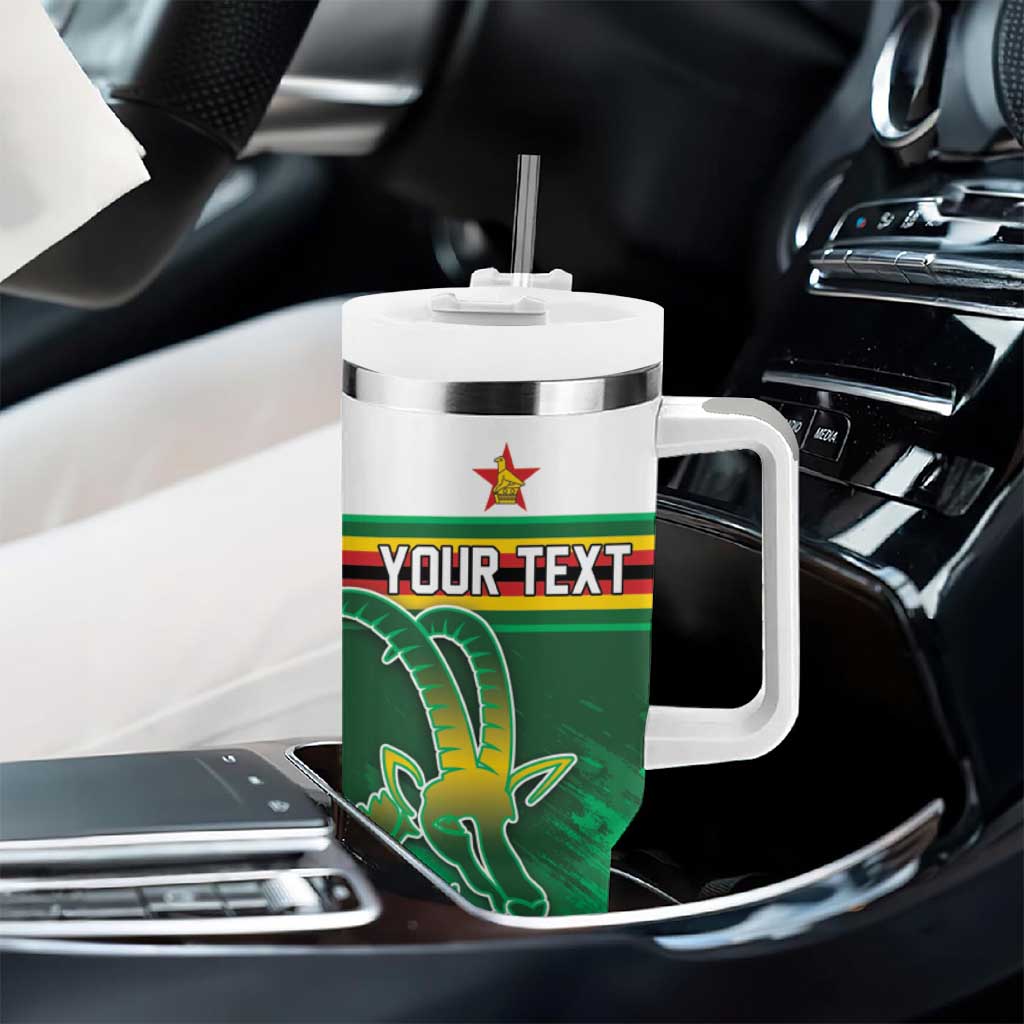 Zimbabwe Rugby Personalized Tumbler With Handle Charging Sables Spirit