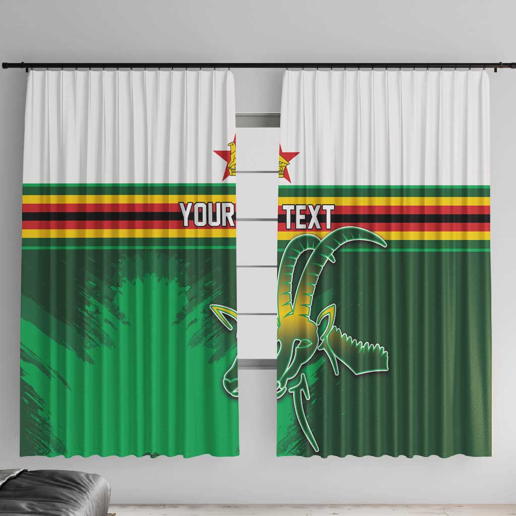 Zimbabwe Rugby Personalized Window Curtain Charging Sables Spirit
