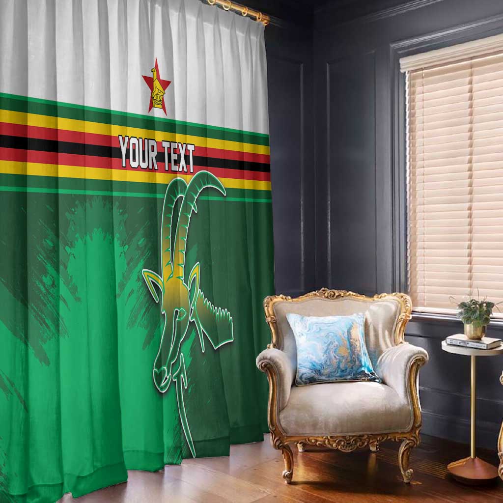 Zimbabwe Rugby Personalized Window Curtain Charging Sables Spirit