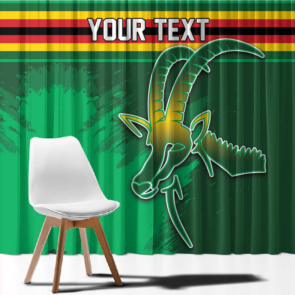 Zimbabwe Rugby Personalized Window Curtain Charging Sables Spirit