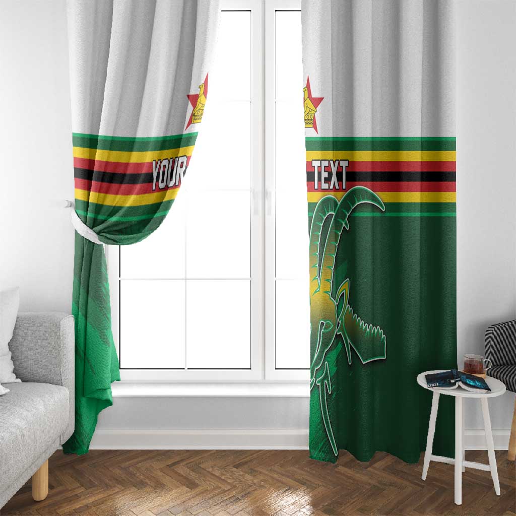 Zimbabwe Rugby Personalized Window Curtain Charging Sables Spirit