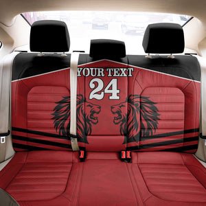 Custom Afro Kenya Rugby Back Car Seat Cover African Lion Head