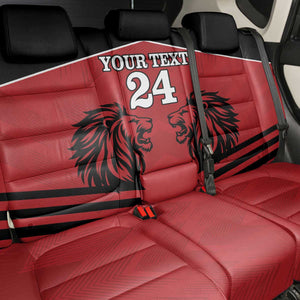 Custom Afro Kenya Rugby Back Car Seat Cover African Lion Head