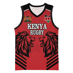 Custom Afro Kenya Rugby Basketball Jersey African Lion Head LT18