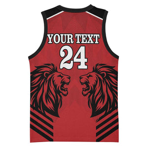 Custom Afro Kenya Rugby Basketball Jersey African Lion Head LT18