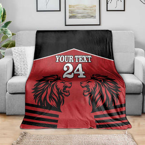 Custom Afro Kenya Rugby Blanket African Lion Head