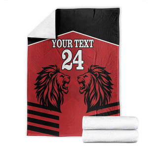 Custom Afro Kenya Rugby Blanket African Lion Head