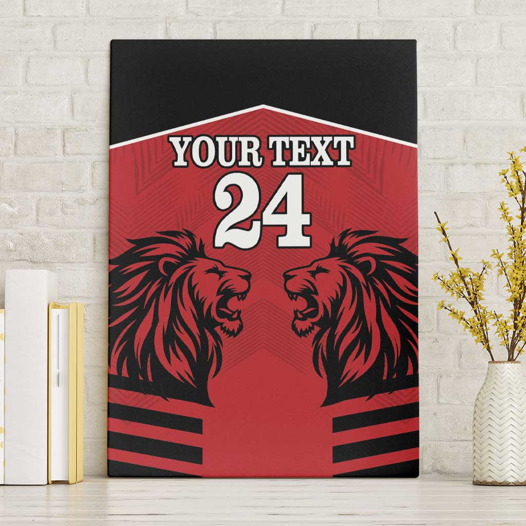 Custom Afro Kenya Rugby Canvas Wall Art African Lion Head