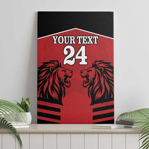 Custom Afro Kenya Rugby Canvas Wall Art African Lion Head