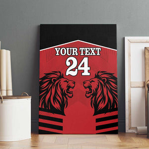 Custom Afro Kenya Rugby Canvas Wall Art African Lion Head