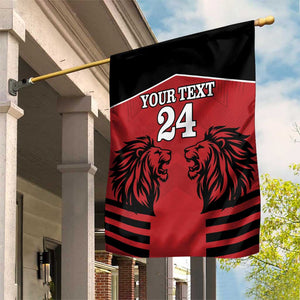 Custom Afro Kenya Rugby Garden Flag African Lion Head