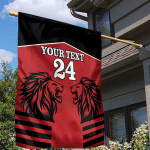 Custom Afro Kenya Rugby Garden Flag African Lion Head