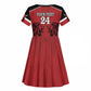 Custom Afro Kenya Rugby Kid Short Sleeve Dress African Lion Head