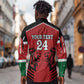 Custom Afro Kenya Rugby Long Sleeve Button Shirt African Lion Head