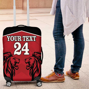 Custom Afro Kenya Rugby Luggage Cover African Lion Head