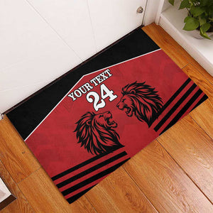 Custom Afro Kenya Rugby Rubber Doormat African Lion Head