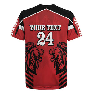 Custom Afro Kenya Rugby Rugby Jersey African Lion Head