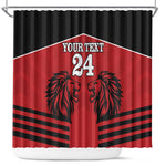 Custom Afro Kenya Rugby Shower Curtain African Lion Head