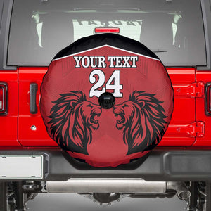 Custom Afro Kenya Rugby Spare Tire Cover African Lion Head