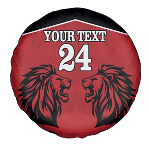 Custom Afro Kenya Rugby Spare Tire Cover African Lion Head