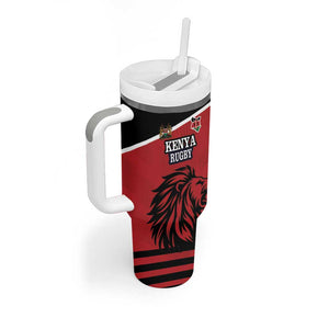 Custom Afro Kenya Rugby Tumbler With Handle African Lion Head