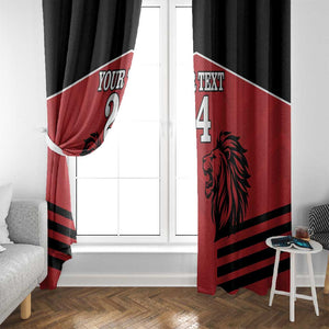 Custom Afro Kenya Rugby Window Curtain African Lion Head