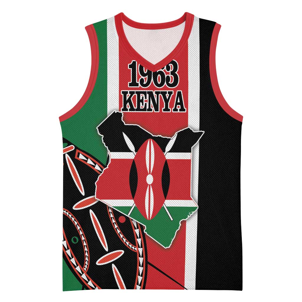 Personalized Jamhuri Day Basketball Jersey Kenya Map With African Shield LT18