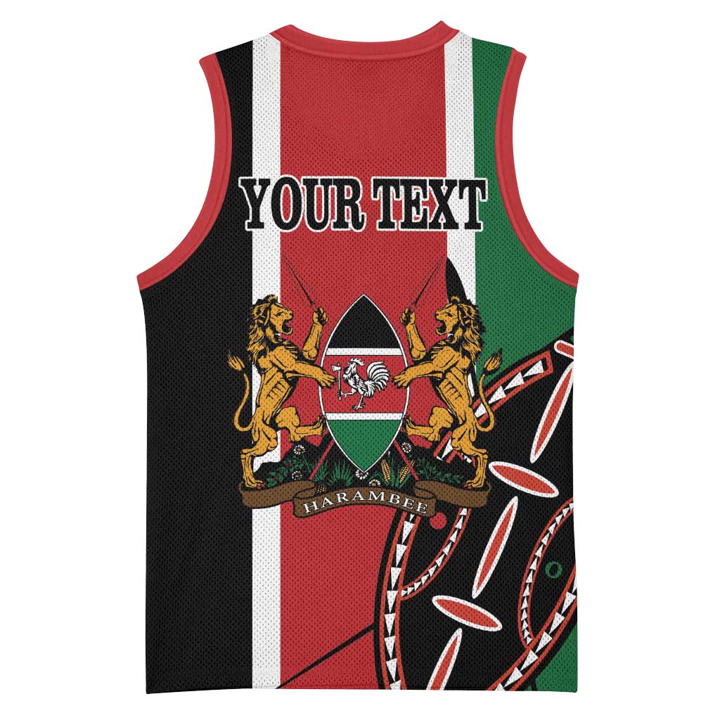 Personalized Jamhuri Day Basketball Jersey Kenya Map With African Shield LT18