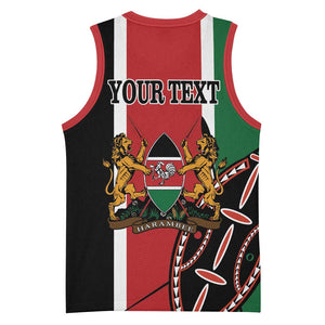 Personalized Jamhuri Day Basketball Jersey Kenya Map With African Shield LT18