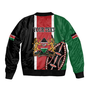 Personalized Jamhuri Day Bomber Jacket Kenya Map With African Shield