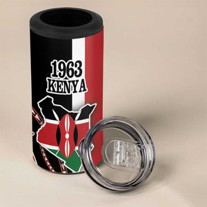 Personalized Jamhuri Day 4 in 1 Can Cooler Tumbler Kenya Map With African Shield