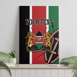 Personalized Jamhuri Day Canvas Wall Art Kenya Map With African Shield