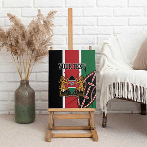 Personalized Jamhuri Day Canvas Wall Art Kenya Map With African Shield