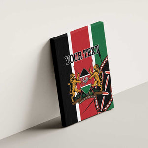 Personalized Jamhuri Day Canvas Wall Art Kenya Map With African Shield