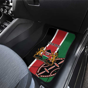 Personalized Jamhuri Day Car Mats Kenya Map With African Shield