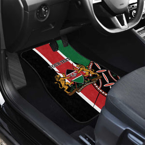 Personalized Jamhuri Day Car Mats Kenya Map With African Shield