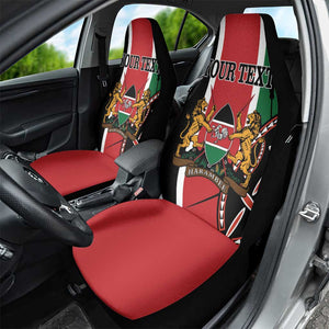 Personalized Jamhuri Day Car Seat Cover Kenya Map With African Shield