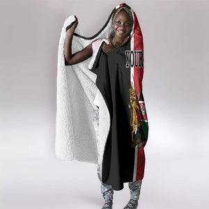 Personalized Jamhuri Day Hooded Blanket Kenya Map With African Shield