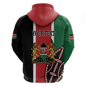 Personalized Jamhuri Day Hoodie Kenya Map With African Shield