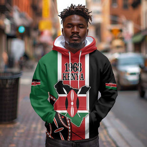 Personalized Jamhuri Day Hoodie Kenya Map With African Shield