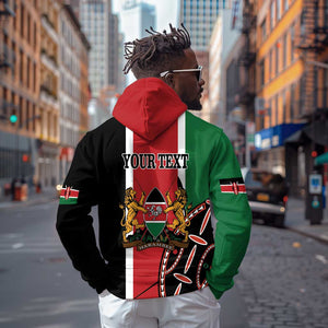 Personalized Jamhuri Day Hoodie Kenya Map With African Shield