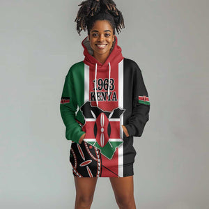 Personalized Jamhuri Day Hoodie Dress Kenya Map With African Shield