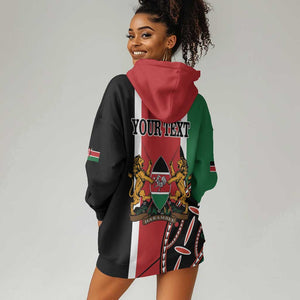 Personalized Jamhuri Day Hoodie Dress Kenya Map With African Shield