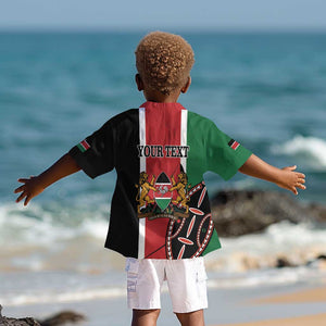 Personalized Jamhuri Day Kid Hawaiian Shirt Kenya Map With African Shield