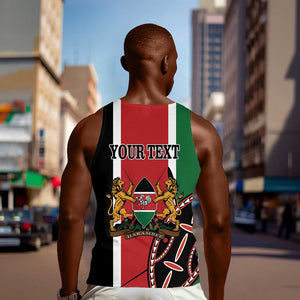 Personalized Jamhuri Day Men Tank Top Kenya Map With African Shield