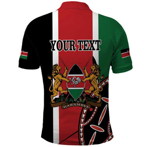 Personalized Jamhuri Day Polo Shirt Kenya Map With African Shield