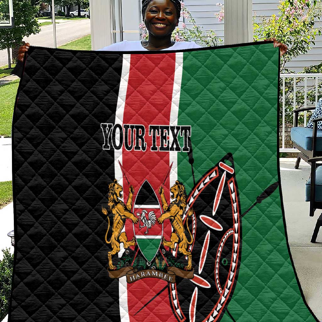 Personalized Jamhuri Day Quilt Kenya Map With African Shield