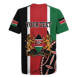 Personalized Jamhuri Day Rugby Jersey Kenya Map With African Shield