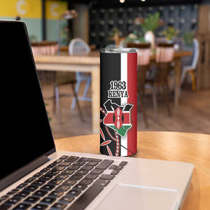 Personalized Jamhuri Day Skinny Tumbler Kenya Map With African Shield